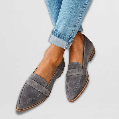Olivia Women's Pointed Toe Suede Loafers