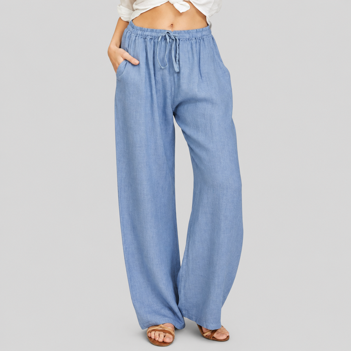 Enara | Wide-Leg Pants with Drawstring Waist