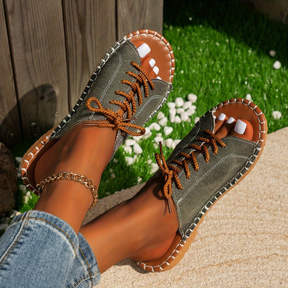 Blanca | Vintage Lace-Up Sandals