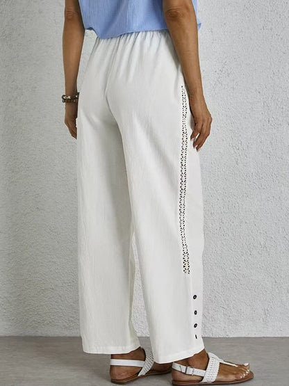 Shana | Relaxed Pants with Button Detail