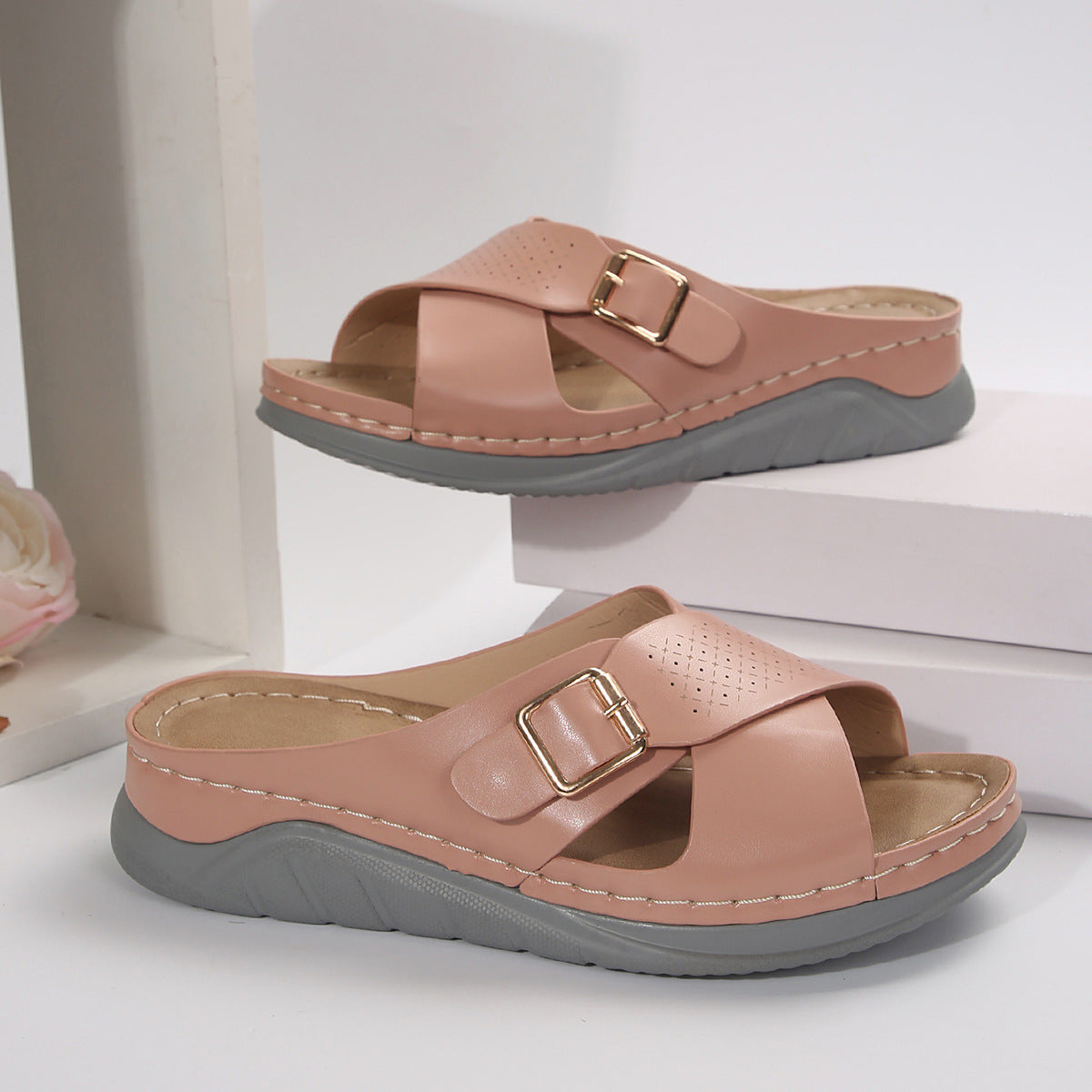 Katrina | Comfortable Orthopaedic Slippers in Quality Faux Leather