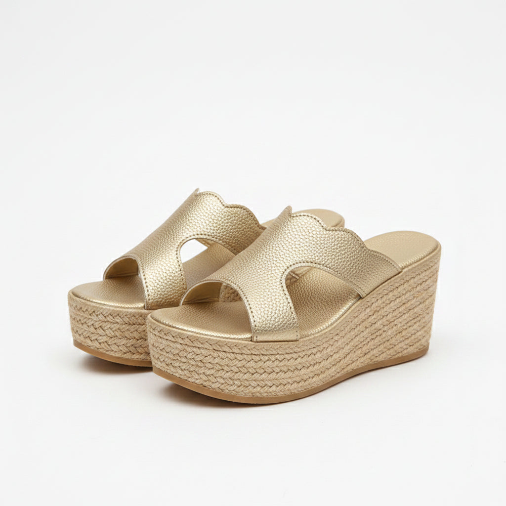 Saskia | Fashionable Wedge Sandals with Thick Platform Sole