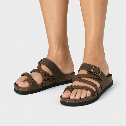 Alexandra | Braided Sandals with Adjustable Buckle