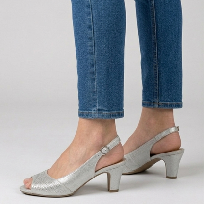 Ulla | Feminine Slingback Sandals with Sparkling Vamp
