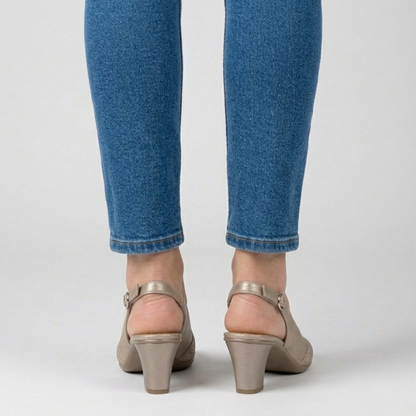 Ulla | Feminine Slingback Sandals with Sparkling Vamp