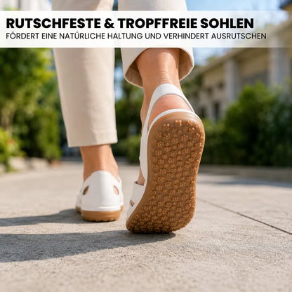 Elfrida | Comfort Sandals in Faux Leather with Velcro Fastening