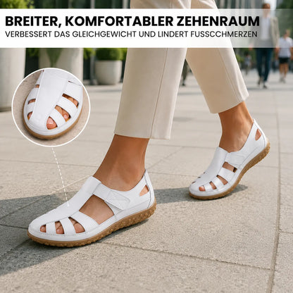 Elfrida | Comfort Sandals in Faux Leather with Velcro Fastening