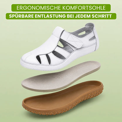 Elfrida | Comfort Sandals in Faux Leather with Velcro Fastening