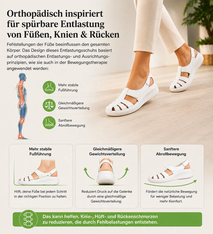 Elfrida | Comfort Sandals in Faux Leather with Velcro Fastening