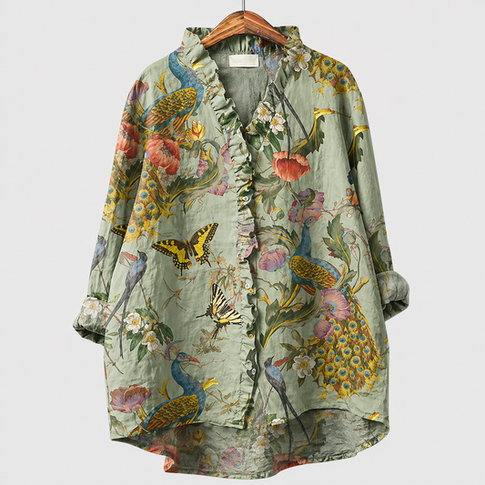 Luzia | Green Elegant Summer Blouse