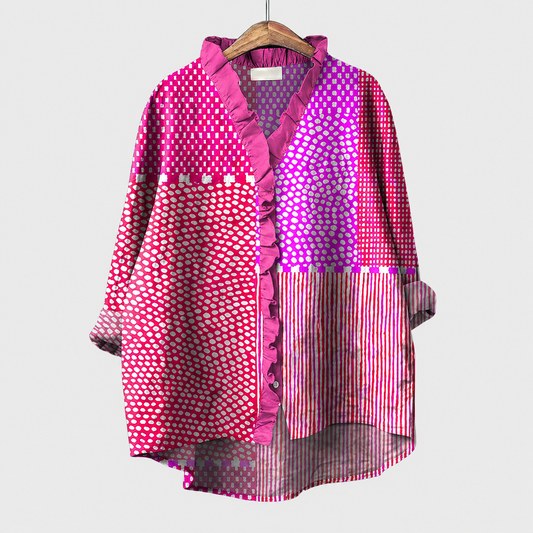 Louise | Rose Violet Elegant Summer Blouse