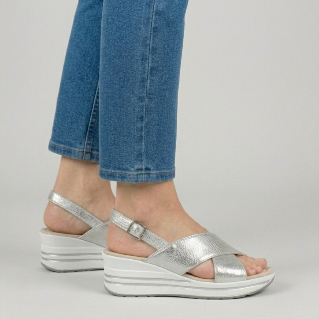 Trude | Comfort Sandals with Wedge Sole and Crossover Straps