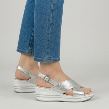 Trude | Comfort Sandals with Wedge Sole and Crossover Straps