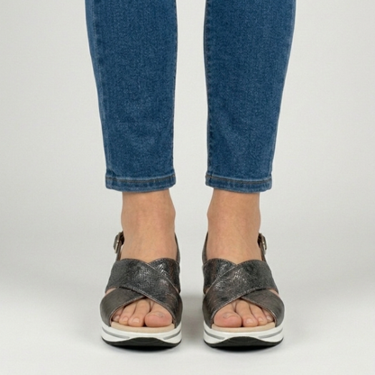 Trude | Comfort Sandals with Wedge Sole and Crossover Straps