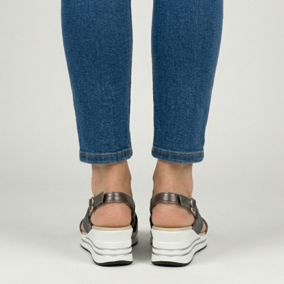 Trude | Comfort Sandals with Wedge Sole and Crossover Straps