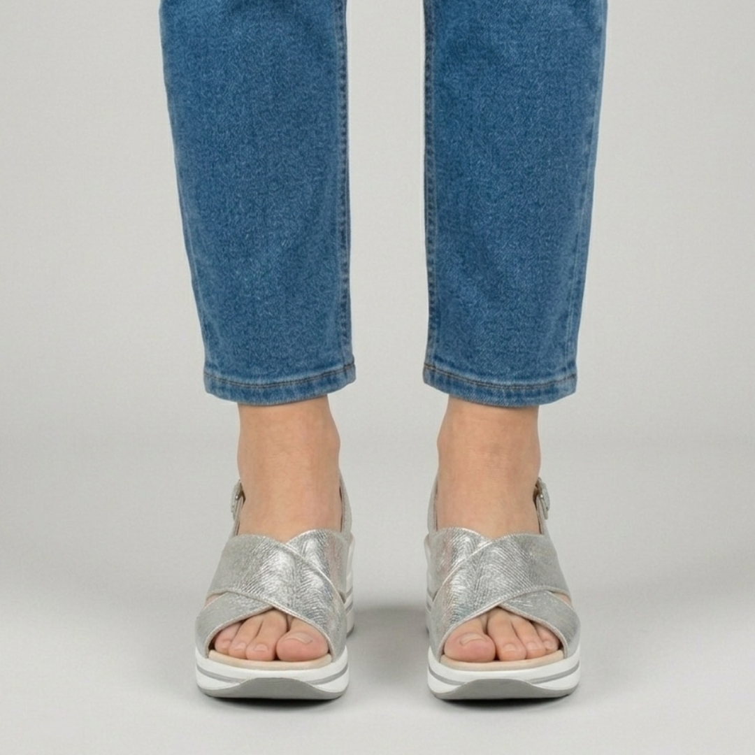 Trude | Comfort Sandals with Wedge Sole and Crossover Straps