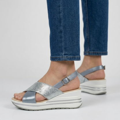 Trude | Comfort Sandals with Wedge Sole and Crossover Straps