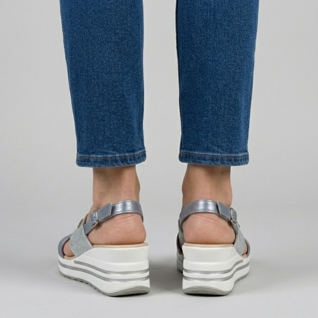 Trude | Comfort Sandals with Wedge Sole and Crossover Straps