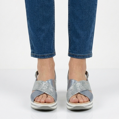 Trude | Comfort Sandals with Wedge Sole and Crossover Straps