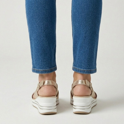 Trude | Comfort Sandals with Wedge Sole and Crossover Straps