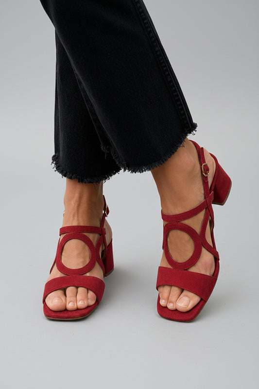 Patricia | Stylish Heeled Sandals with Suede-Look Finish