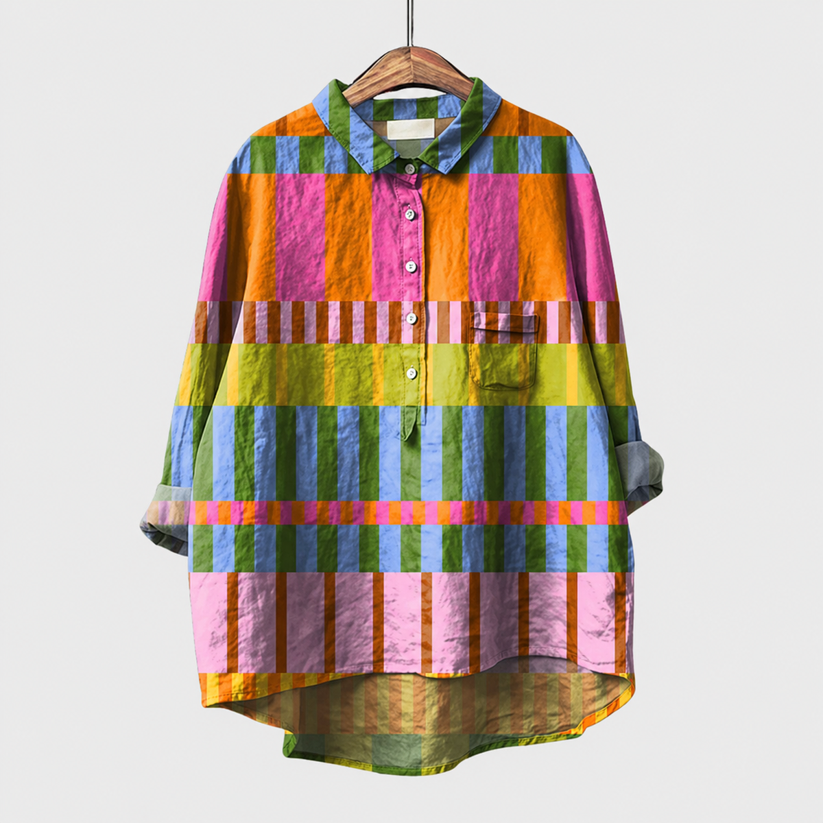 Kora | Orange Elegant Summer Blouse