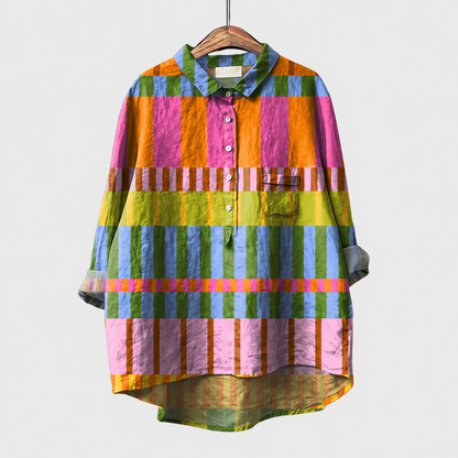 Kora | Orange Elegant Summer Blouse
