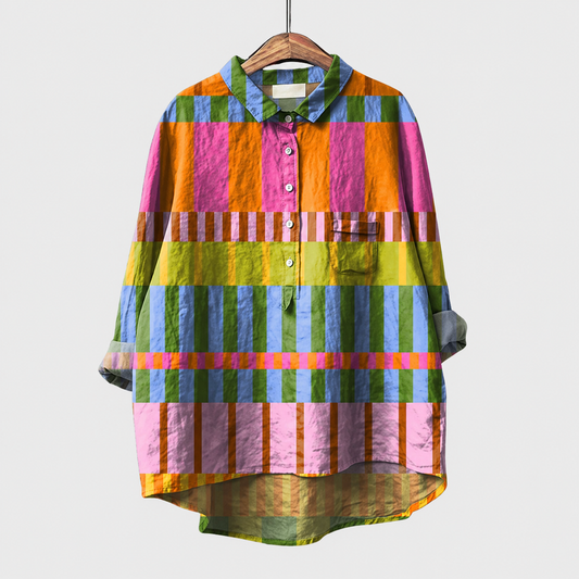 Kora | Orange Elegant Summer Blouse