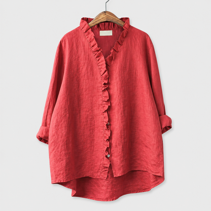 Adelinde | White Elegant Summer Blouse