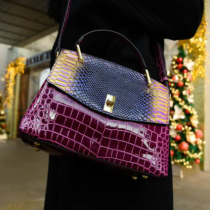 Christa | Crocelle Snake-Print Handbag