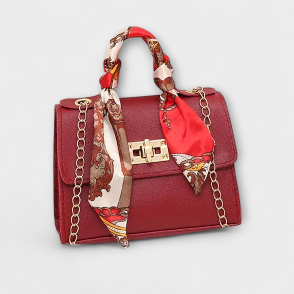 Frederica | Handbag with Silk Scarf Detail