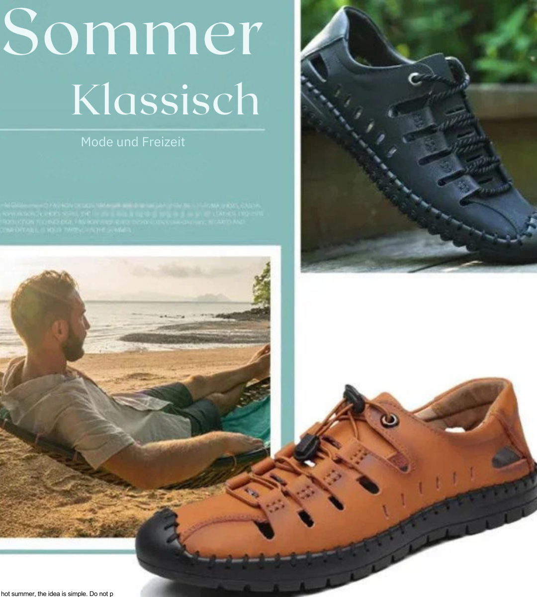 Ethan | Aviator Faux Leather Sandals with Toe Wrap