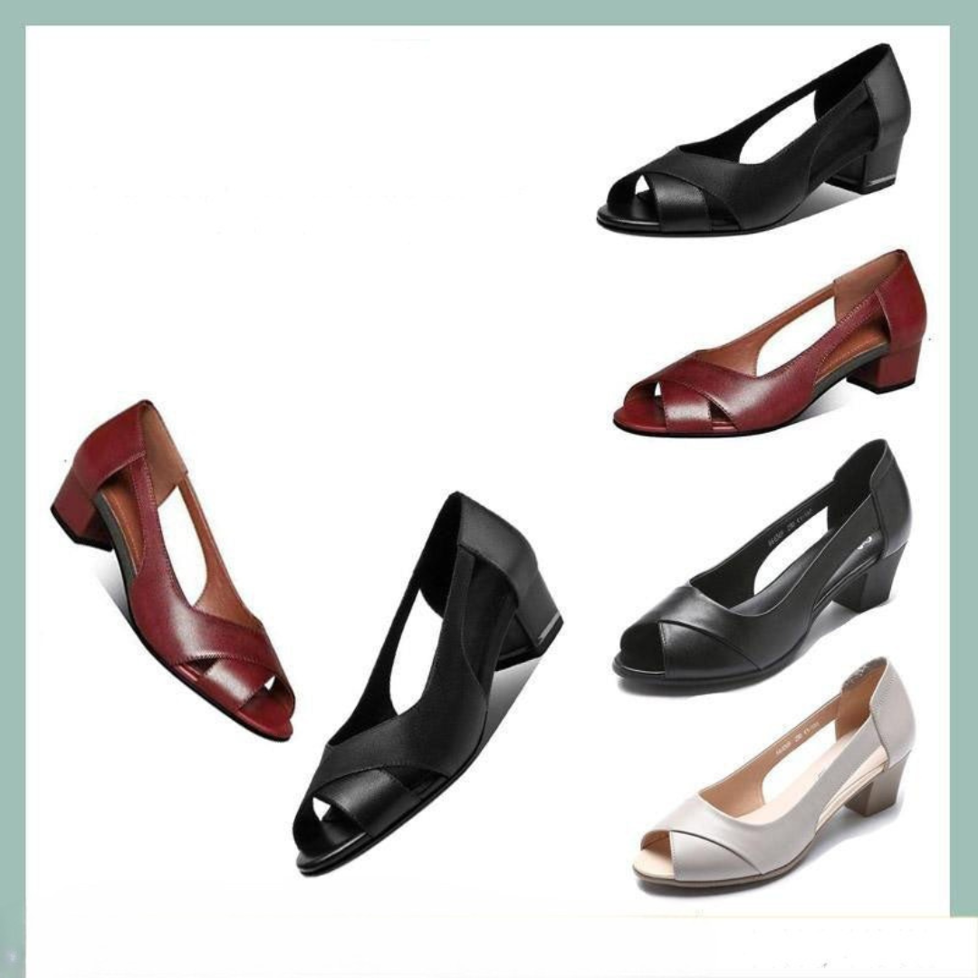 Annette | Non-Slip Faux Leather Sandals with Soft Sole
