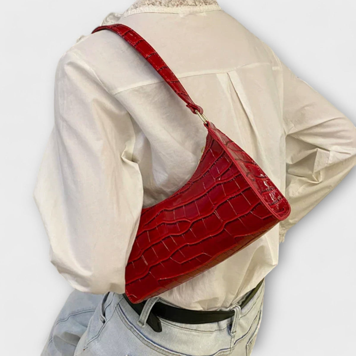 Alexandra | Glossy Leather-Look Handbag