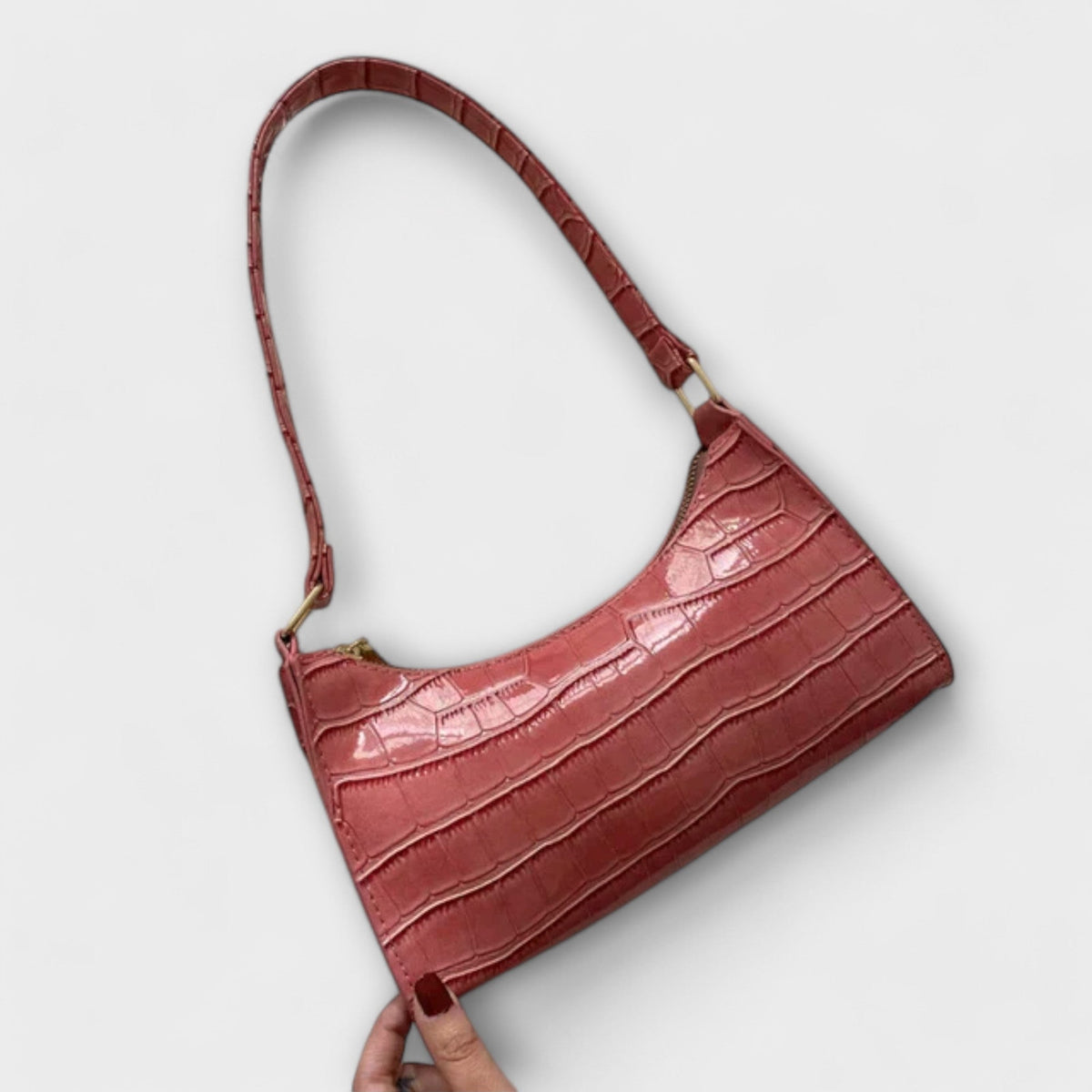 Alexandra | Glossy Leather-Look Handbag