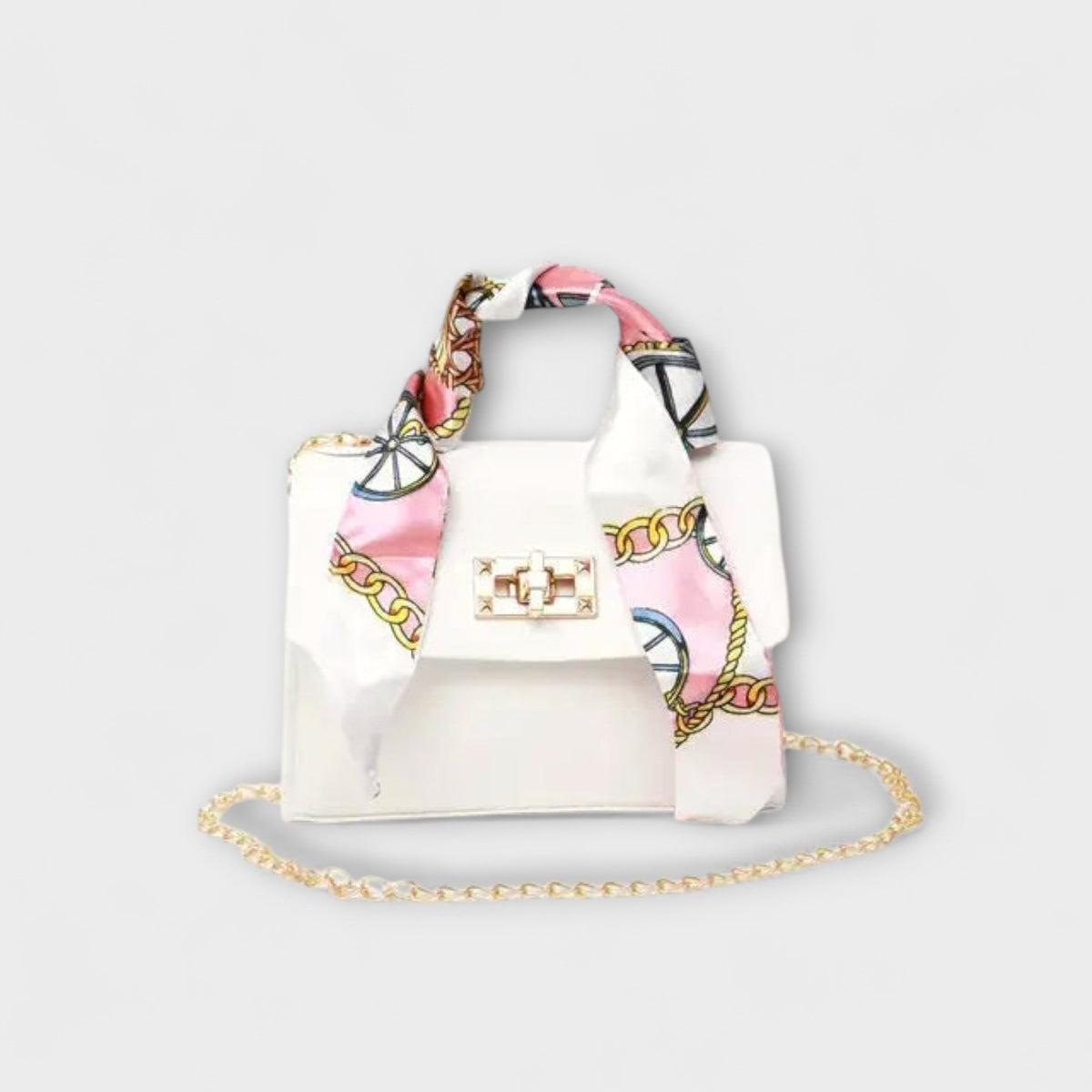 Frederica | Handbag with Silk Scarf Detail
