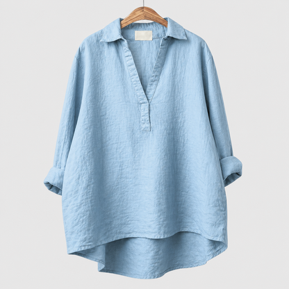 Alex | Rose Grey Elegant Summer Blouse
