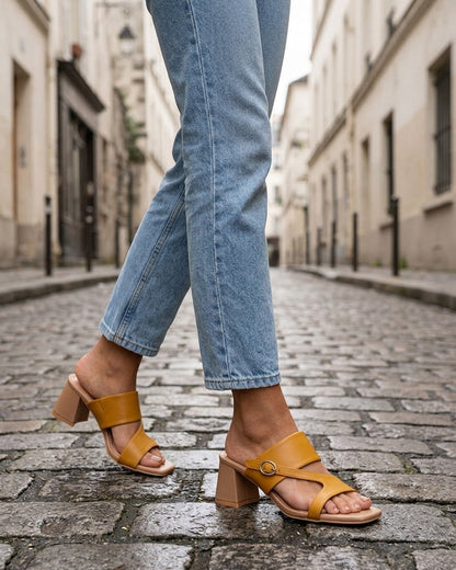 Sybilla | Simple Sandals with Asymmetric Strap