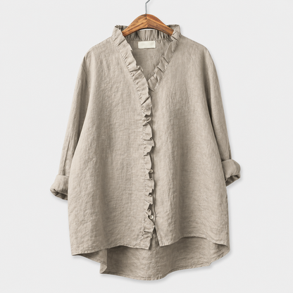 Adelinde | White Elegant Summer Blouse
