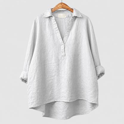 Alex | Rose Grey Elegant Summer Blouse