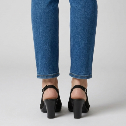 Thea | Comfortable Heeled Sandals for Women with Diamante Details