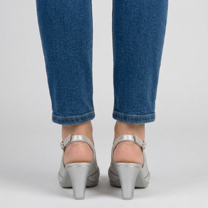 Thea | Comfortable Heeled Sandals for Women with Diamante Details
