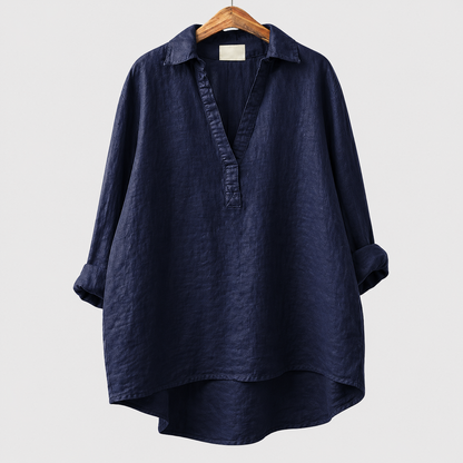 Alex | Rose Grey Elegant Summer Blouse
