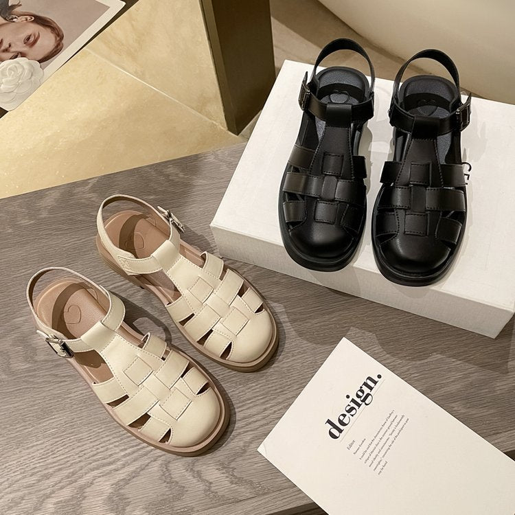 Sage | Elegant Sandals with Woven Design and Comfortable Footbed