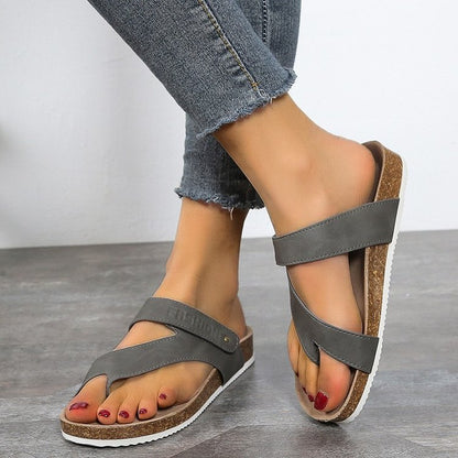 Clara | Toe-Post Sandals with Cork Footbed