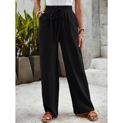 Zeba | Light Wide-Leg Pants with Drawstring Waist