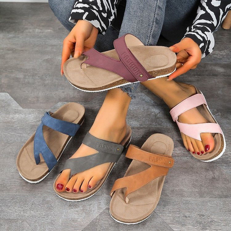Clara | Toe-Post Sandals with Cork Footbed