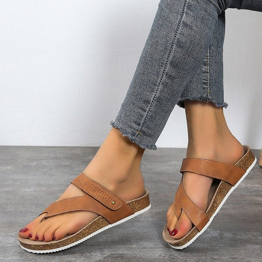 Clara | Toe-Post Sandals with Cork Footbed