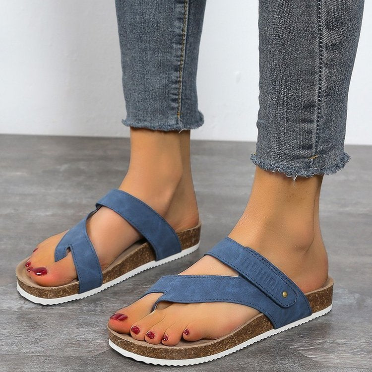 Clara | Toe-Post Sandals with Cork Footbed