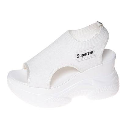 Hertha | Fashionable Sport Sandals with High Heel and Chunky Sole